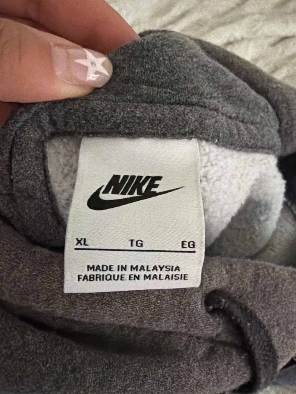 Nike Kids Charcoal Gray Sweatshirt with White Swoosh